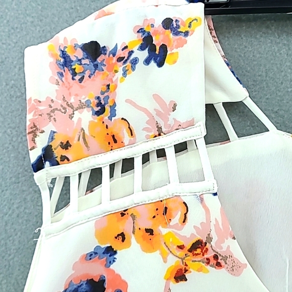 INDULGE Women's Yellow & Pink Floral Fully Lined Sleeveless Dress - Size 2X - Picture 2 of 11